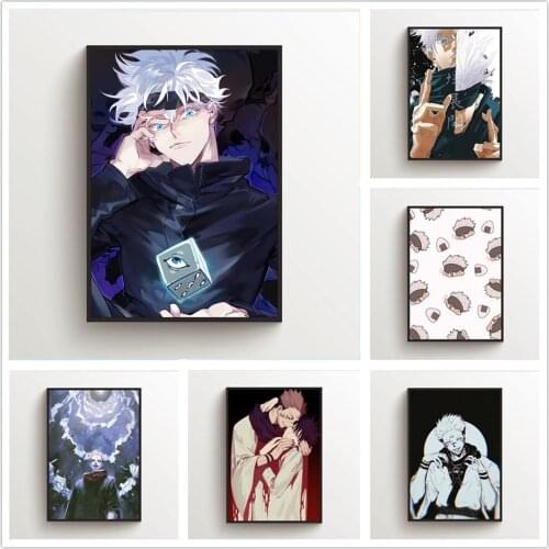 WTQ Canvas Painting Anime Posters Jujutsu Kaisen Satoru Gojou Fushigura Megumi Wall Decor Wall Art Picture Room Decor Home Decor