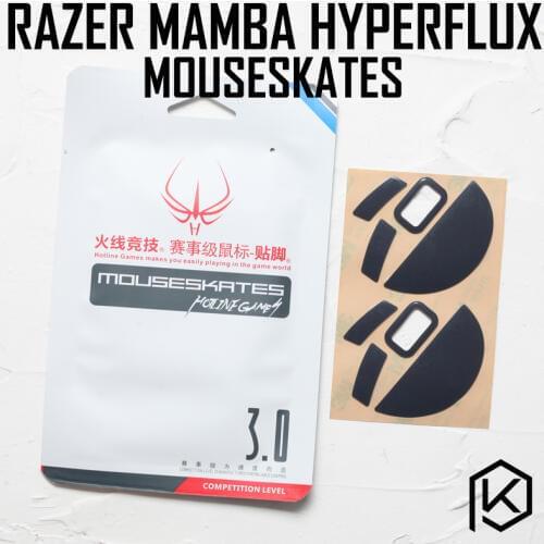 Hotline games 2 sets/pack competition level mouse feet skates gildes for razer mamba hyperflux 0.6mm thickness