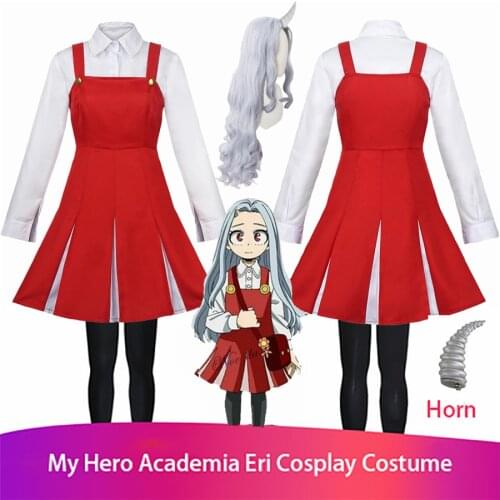 My Hero Academia Eri Cosplay Costume Uniform Horn Dress Wig Cosplay Anime Boku no Academia Halloween Costumes For Women
