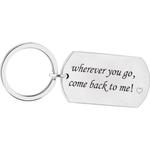 Wherever You Go, Come Back To Me Keychain, Graduation Gifts, Moving Away Gift College, Best Friend, Boyfriend,Gift for Him