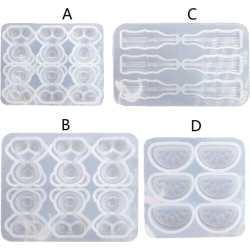 DIY Cute Gummy Molds Silicone Bear Orange Candy Chocolate Coke Drink Bottle Expory Resin Casting Pendant Mold Art Craft