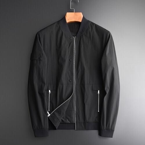 Man Jacket Luxury High Density Baseball Collar Mens And Coats Fashion Crease Resistant Slim Fit Male Jackets 4XL
