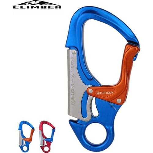 Outdoor Rock Climbing Carabiner 30KN Mountaineering downhill Safety hook Via Ferrata Buckle Working At Height Equipment