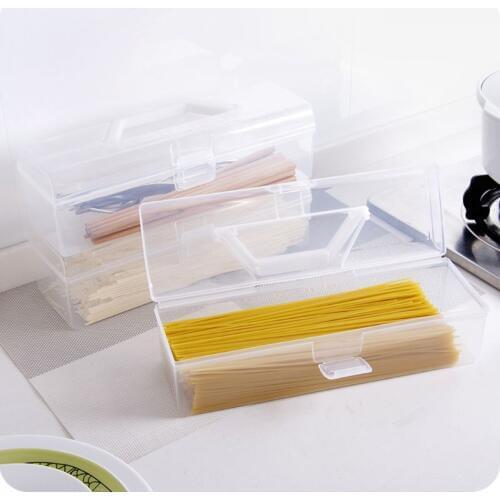 2021 New Kitchen Handheld Chopsticks Tableware Spaghetti Noodle Food Storage Box Pasta Container With Lid