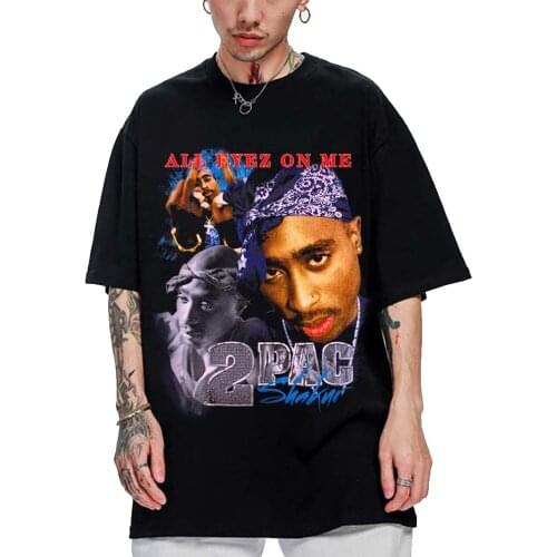 New 2PAC All Eyez on Me T Shirt High Quality Cotton Punk T-Shirt Men Black Tshirt Hip Hop Tops Print T Shirts Woman Tshirts