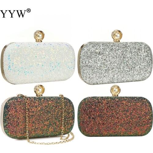 Meloke new fashion Sequined Scrub Clutch Womens Evening Bags Bling Day Clutches Gold Wedding Purse Female Handbag