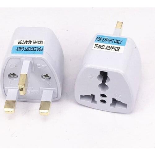 New UK Plug Adapter US European AU Swiss EU To UK British Travel Adapter Electric Plug Power Charger Socket AC Converter Outlet