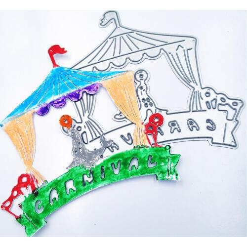 PANFELOU The Posters stage Scrapbooking DIY Embossing mould card paper die Metal cuts dies cutting Amusement park circus