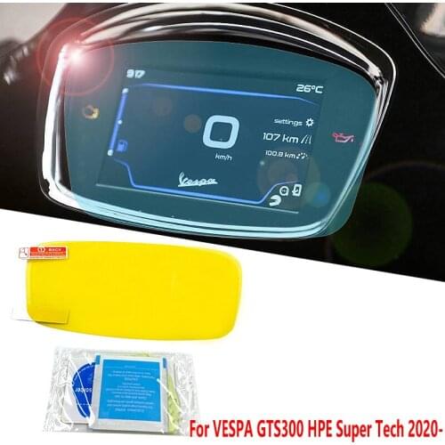 New Motorcycle Instrument Blu-ray Cluster Scratch Protection Film Screen Protector For VESPA GTS300 HPE Super Tech 2020