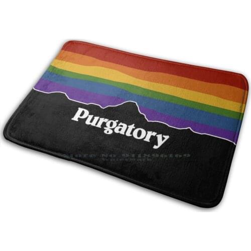 Purgatory Pride Rainbow Sunset-Wynonna Earp Mat Rug Carpet Anti-Slip Bedroom Entrance Door Mat Wynonna Earp Season 4 Wayhaught