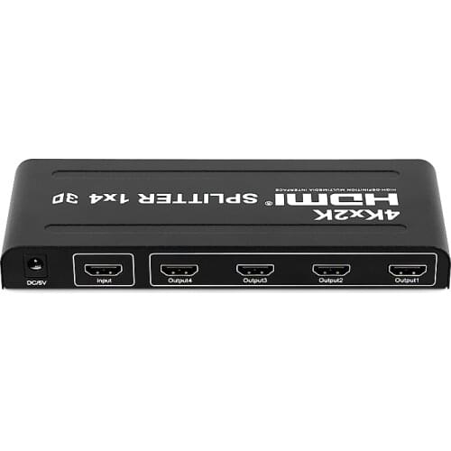HDMI Splitter 1 in 4 Out 4K HDMI Divider Split Screen Support Hub