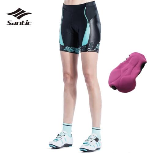 Santic Summer Cycling Shorts 3 Hours Coolmax Sponge Padded Road Mountain Bike Shorts Women Quick Dry Tights Bicycle Clothing