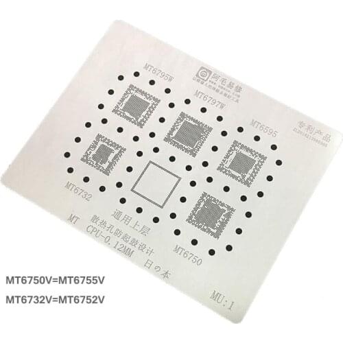 For MTK IC MT6795W MT6797W MT6595 MT6732 MT6750 CPU and RAM Chip Reballing BGA Stencil Direct Heating Template