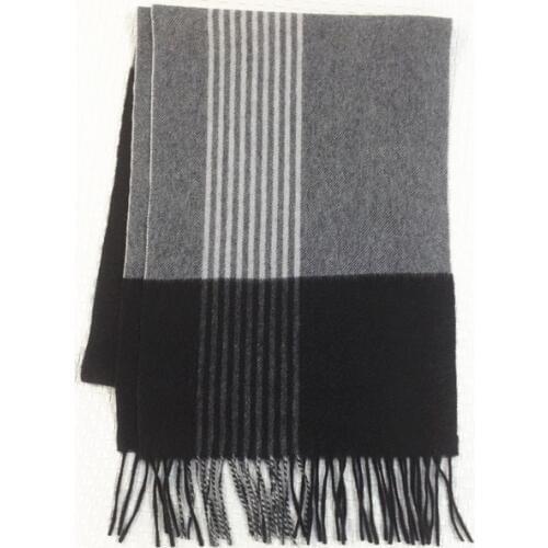 100%goat cashmere mens winter striped scarfs patchwork color 38x190cm