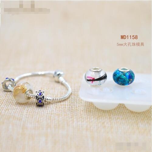 Handmade Silicone mold Beads Pendant Clear Mold DIY Bracelet Tool Hand Craft Jewelry Making Mould resin molds for jewelry