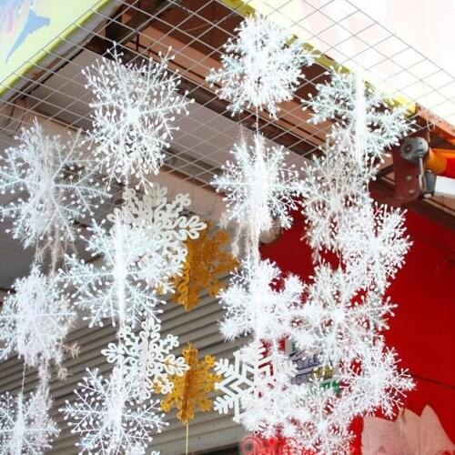 Tronzo 30pcs Christmas Decoration Snowflake Christmas Party Hanging Pendants New Year Xmas Tree Ornaments Home Decor 2020