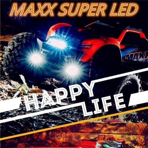 Super LED with Bracket Front Lamp Headlight & Rear Taillight for 1/10 TRAXXAS MAXX Monster Truck