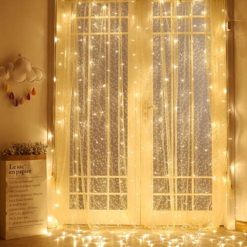 100V/220V LED Wall Lamp Bedroom Christmas Party Decoration Fairy Lights Festoon Garland for Home