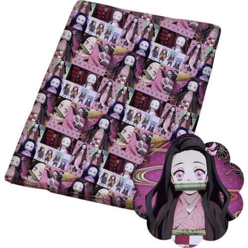 DIY polyester cotton printed fabric polyster and cotton fabric Devils blade cloth polyester fabric patchwork 50 * 140cm pieces