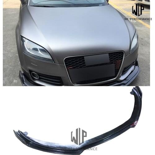 TT High Quality Carbon Fiber Front Lip Splitter Car Styling For Audi TT Car Body Kit 2008-2012