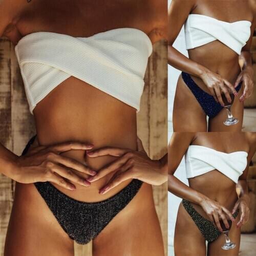 Sagace summer womens split swimsuit flash irregular Bikini Beach Spa style Brazilian push up swimsuit купальник женский 2021