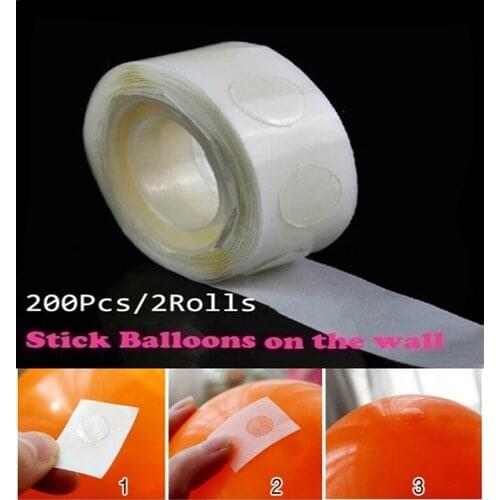 ​2 Rolls Glue Special Dot Double Side Adhesive Balloon Sticker Ballons Tool 200Pcs Balloon Decoration Accessories