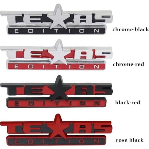 2pcs TEXAS EDITION for SIERRA SILVERADO SUBURBAN dashboard Fender Trunk Emblem Badge Sticker