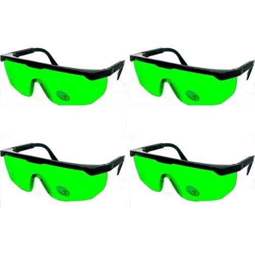 4pcs OD 4+ 200nm-450nm Wavelength Laser Safety Glasses for Typical 405nm, 445nm, 450nm Blue Laser Light Eye Protection Goggles