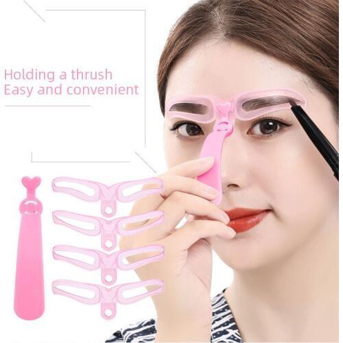 4 Pieces Reusable Eyebrow model template Eyebrow shaper Defining Stencils makeup tools