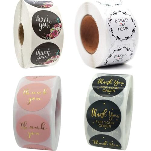 500 PCS Kawaii Thank You Stickers Christmas&gift box decor Cute stationery stickers aesthetic Art journal supplies