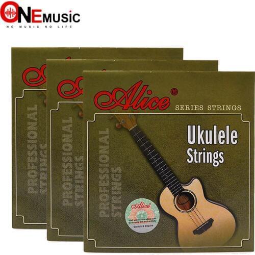 ALICE Black Nylon String AU02 Professional Ukulele Uku 4 String Black encordoamento