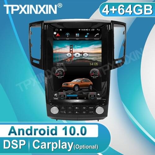 Android 10.0 Carplay 64GB For Infiniti QX70 FX35 2012-2019 Radio Recorder Multimedia Player Stereo DVD Head Unit GPS Navigatie