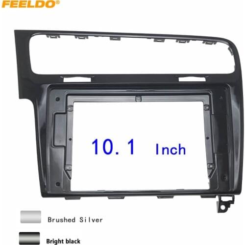 FEELDO Car Stereo Audio Face Fascia Frame 10.1" Large Screen Modified Navigation for Volkswagen Golf 7 Panel Kit #HQ2973