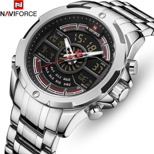 Men Watch NAVIFORCE Top Brand Fashion Luxury Dual Display Sports Quartz Watches Mens Waterproof Wristwatch Relogio Masculino