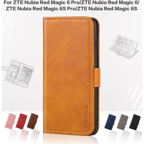 Flip Cover For ZTE Nubia Red Magic 6 Pro Case Leather Luxury With Magnet Wallet Case For ZTE Nubia Red Magic 6 Phone Cover