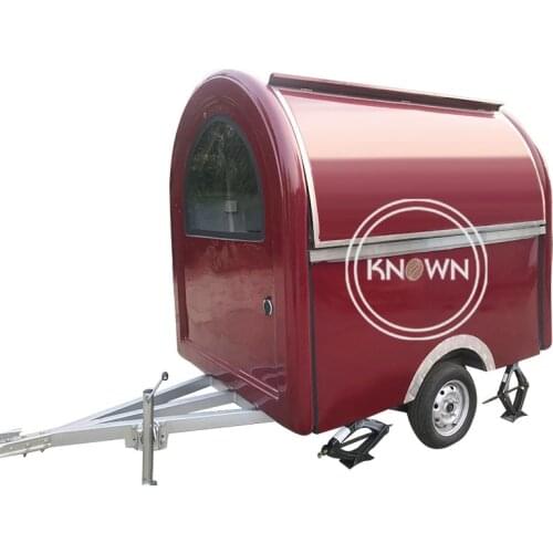 KN-220B Mobile Food Trailer Cart With Shelves Or Cabinet Door And Two Water Sinks Free Shipping By Sea