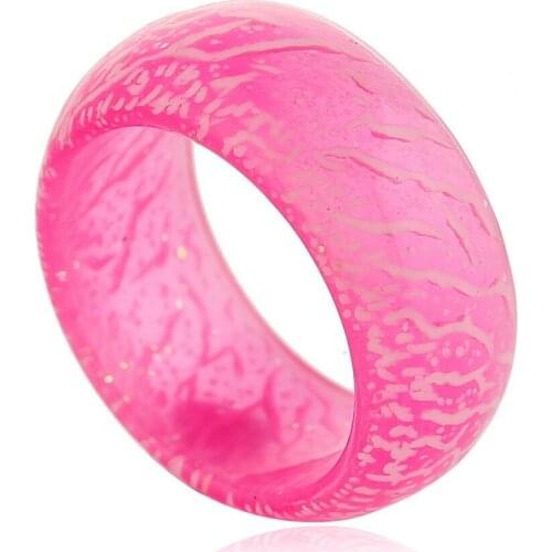 Leopard Print Luminous Resin Rings for Women Men Crack Cool Pattern Luminous Ring Fashion Acrylic Party Christmas Ring Jewelry
