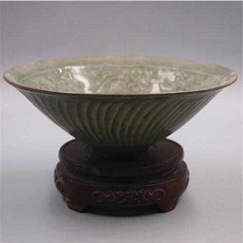 Collection: Song Yaozhou celadon baby opera carved bowl