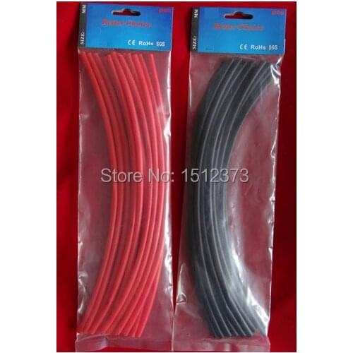 30pcs heat shrink tube kit red and black color 30CM length