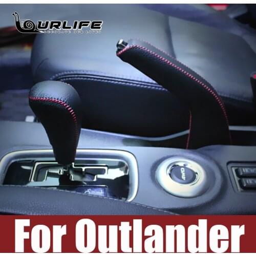 Genuine Leather Gear Shift Cover EN Gear Head Cover Shift Knob FOR MITSUBISHI Outlander 2013-2021 Accessoeirs