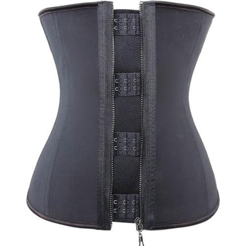 Latex Waist Trainer Belt Shaper Waist Cinchers Zipper Women Body Shaper Zip Corset Girdle Slim Belt Sexy Slimming Waistband 9078