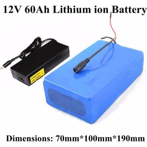 GTK 12v 60ah battery lithium li-ion battery pack for bateria solar 12v rechargable solar system inverter battery + charger