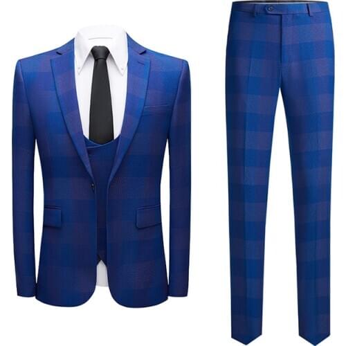 Men Suit Fashion Korean Style Slim Fit Business Formal Casual Suits Three Piece Suit Formal Casual Daily Life Banquet Party Prom