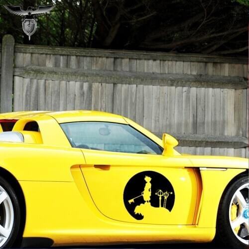 EmpireYing 3 Sizes 8 Colors Handsome Little Prince Holding Scepter Kingdom Heart Sora Moon Funny Car Sticker Cover Vinyl Decals