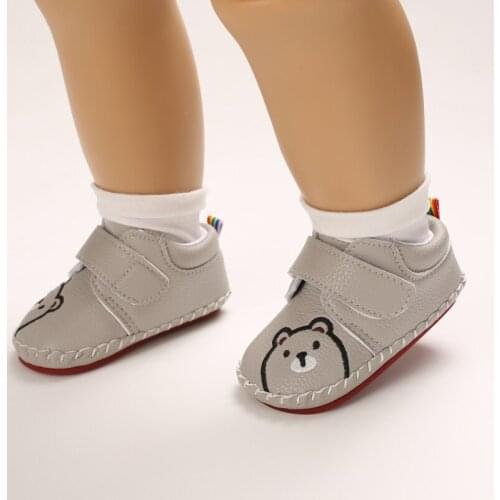 Bobora Baby Boys Shoes with PU Fabric Non-Slip Soft Sole Walkers Sneakers 0-18M