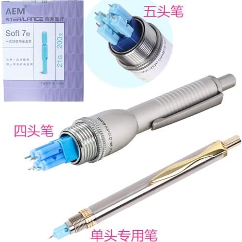 200 pcs 21G disposable sterile lancet needle for 1 head / 4heads / 5 heads blood collection cupping massage use lancing pen free