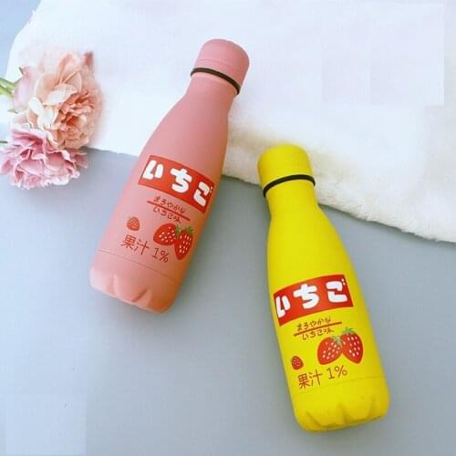 Creative Stainless Steel Japan Juice Candy Color Drink Cans Thermos Portable Unisex Students Personality Trendy Cup