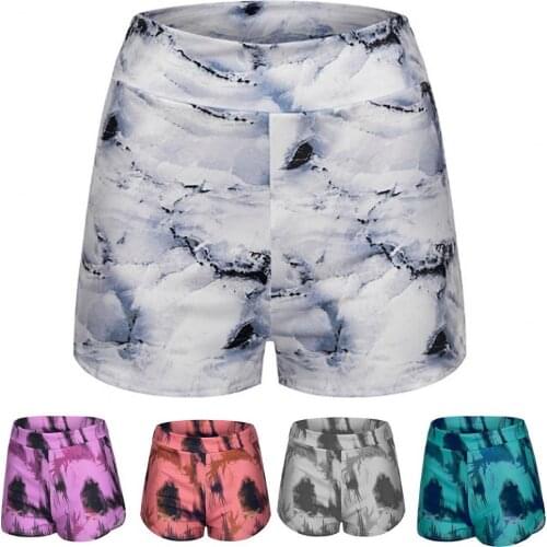 Women Yoga Shorts Tie Dye Cotton Blend Tummy Control Sexy High Waist Butt Lifting Women Shorts Tie Dye Summer Women Shorts