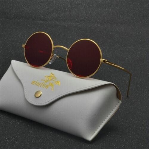 MINCL Luxury Retro Women Men Sunglasses Unisex Brand Designer Glasses Lady Round Sun Glasses For Femae UV400 New NX