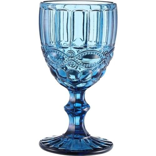 Glasses Wine Cup Goblet Wedding Banquet Party Wine Glass Retro Diamond Champagne Juice Glass Goblet 240ml 8oz